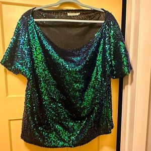 Fun sequin blouse: color Mermaid